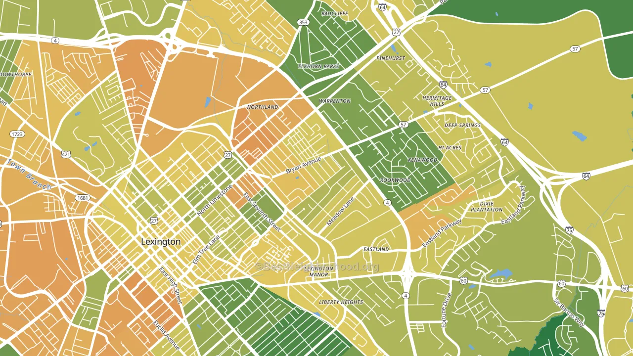 Castlewood Park, Lexington, KY block-group voter-turnout map