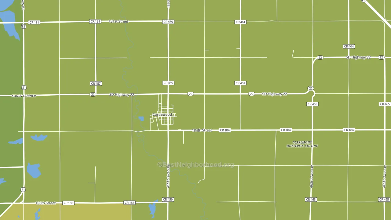 Castlewood, SD block-group voter-turnout map