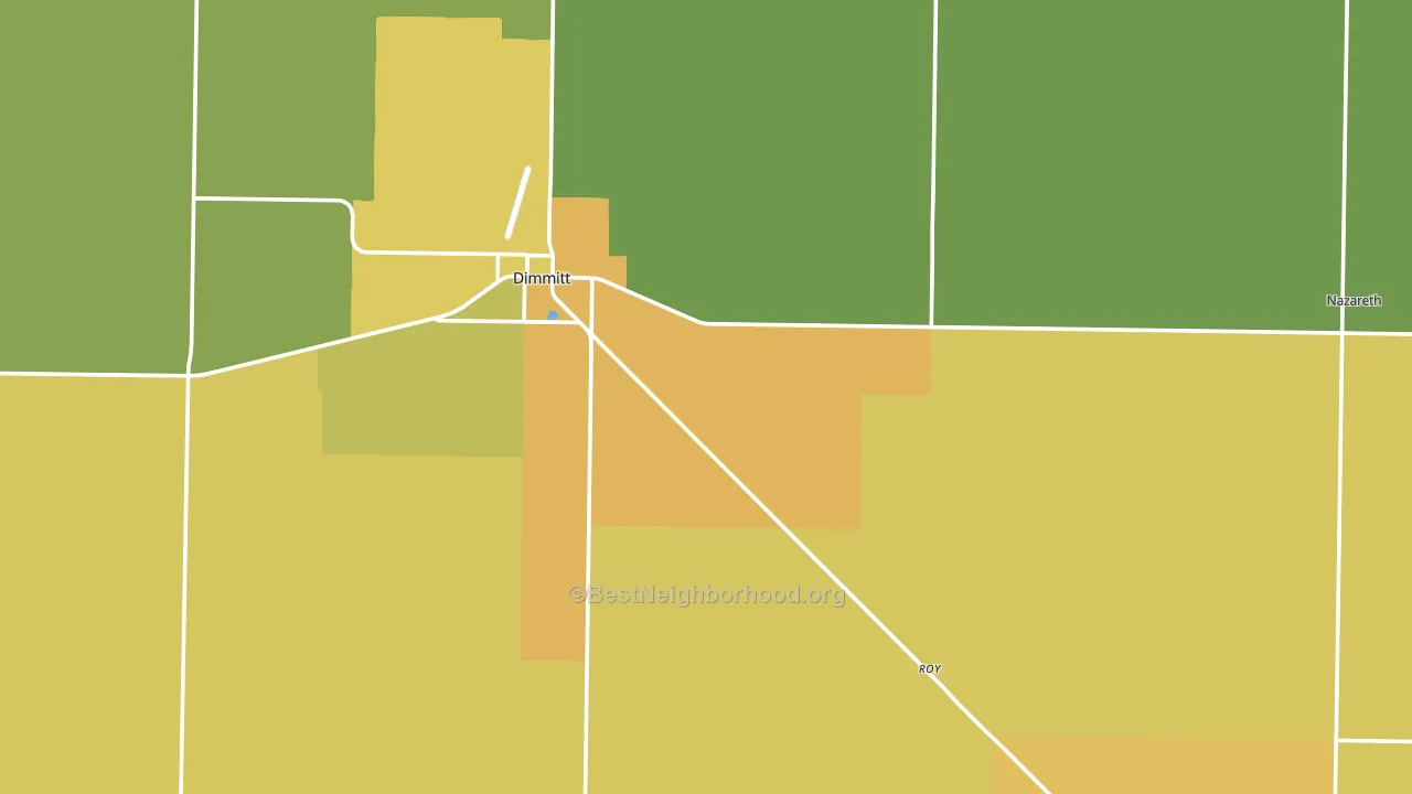 Castro County, TX block-group voter-turnout map