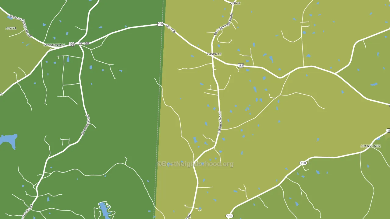 Casville, NC block-group voter-turnout map
