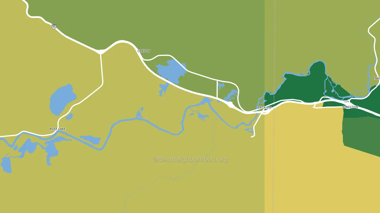 Cataldo, ID block-group voter-turnout map