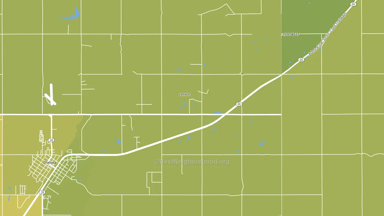 Catale, OK block-group voter-turnout map