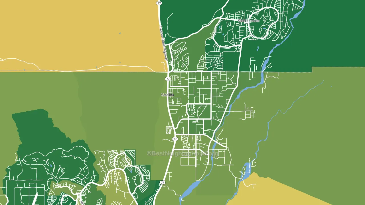 Catalina, AZ block-group voter-turnout map