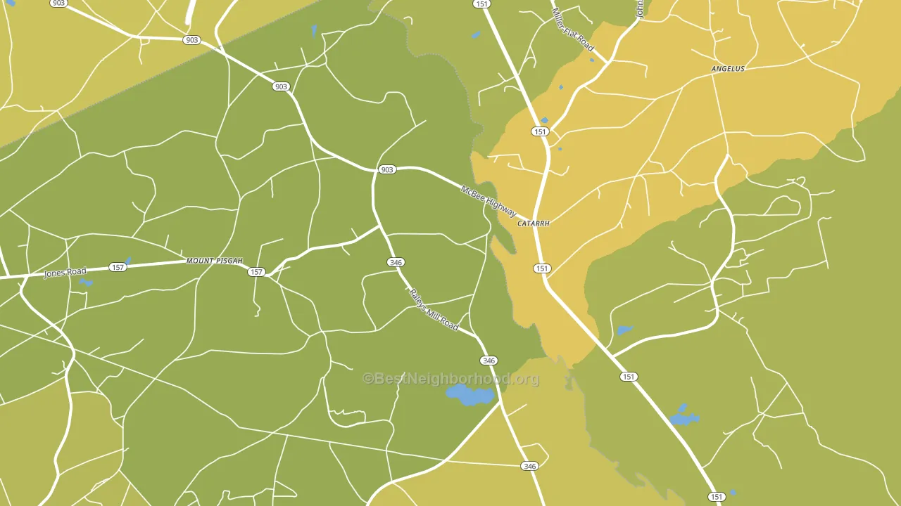 Catarrh, SC block-group voter-turnout map