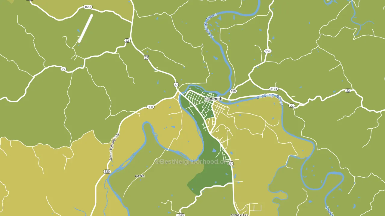 Catawba, KY block-group voter-turnout map