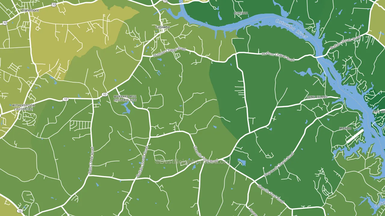 Catawba, NC block-group voter-turnout map