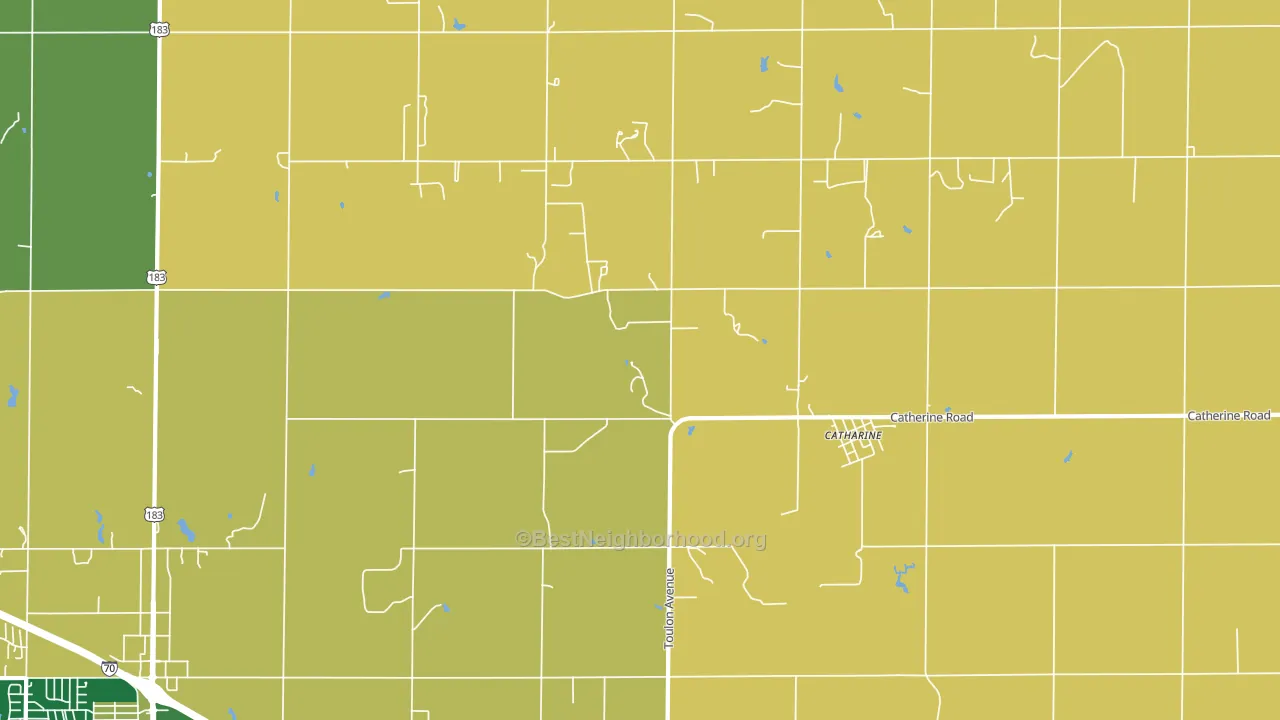 Catharine, KS block-group voter-turnout map