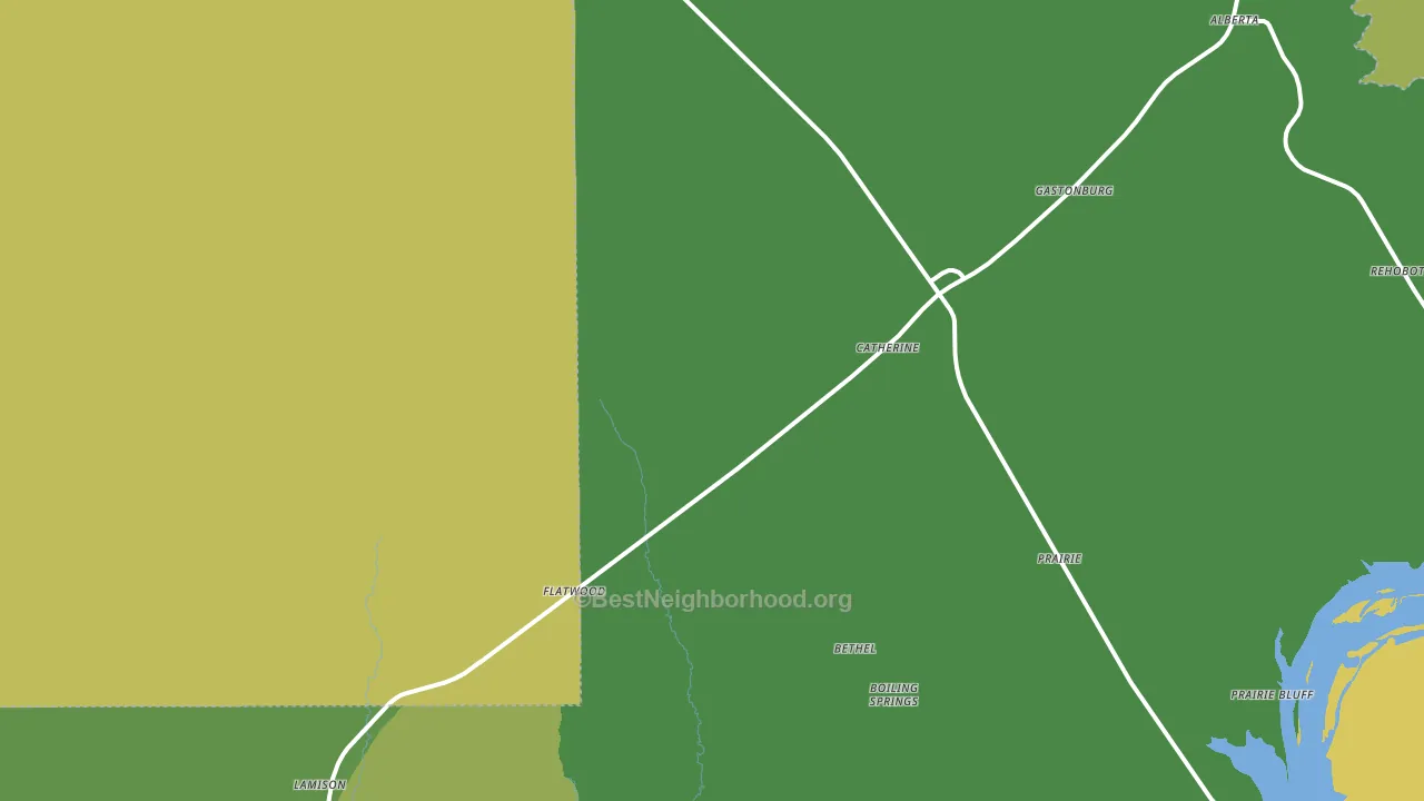 Catherine, AL block-group voter-turnout map