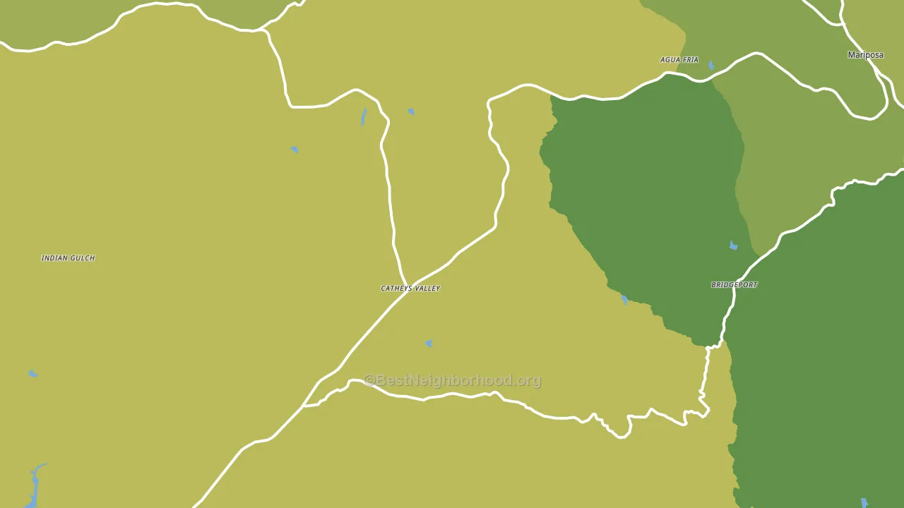 Catheys Valley, CA block-group voter-turnout map
