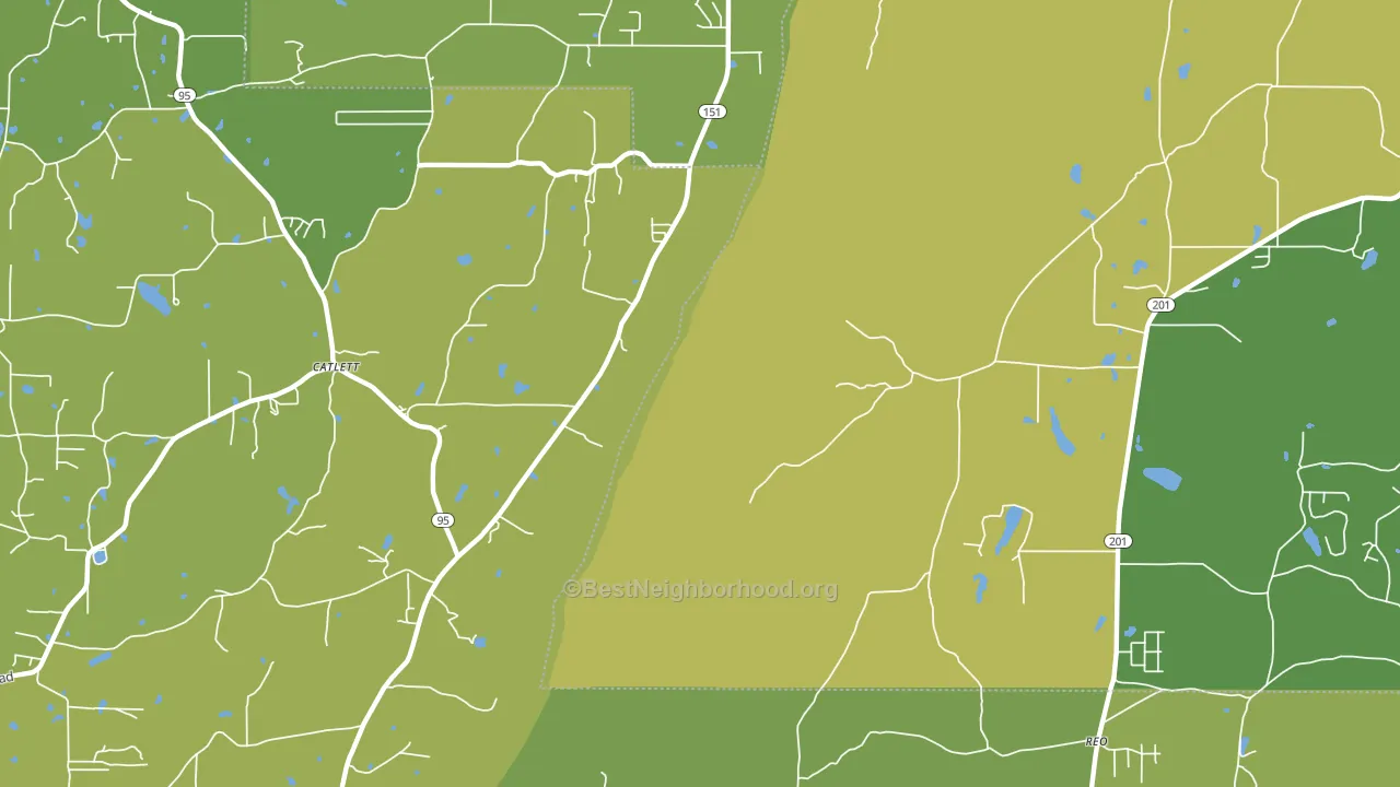 Catlett, GA block-group voter-turnout map