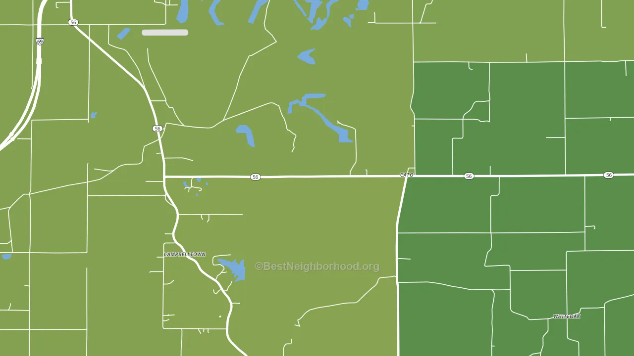 Cato, IN block-group voter-turnout map