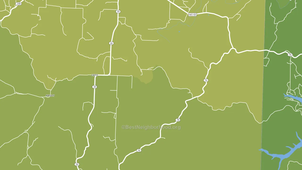 Cato, MO block-group voter-turnout map