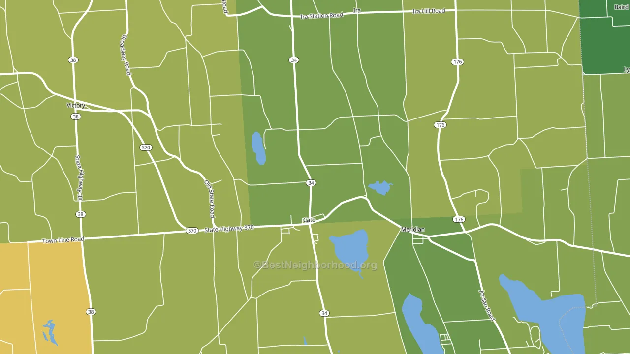 Cato, NY block-group voter-turnout map