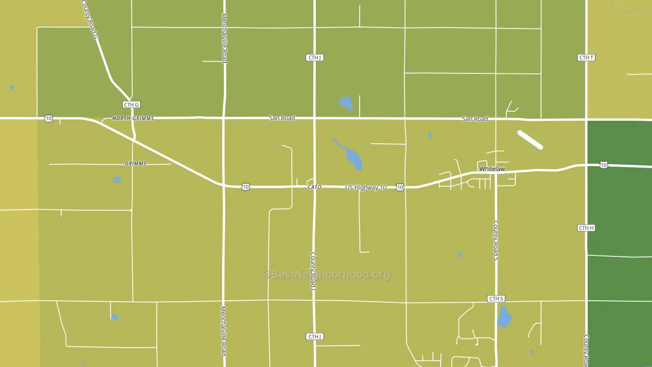 Cato, WI block-group voter-turnout map