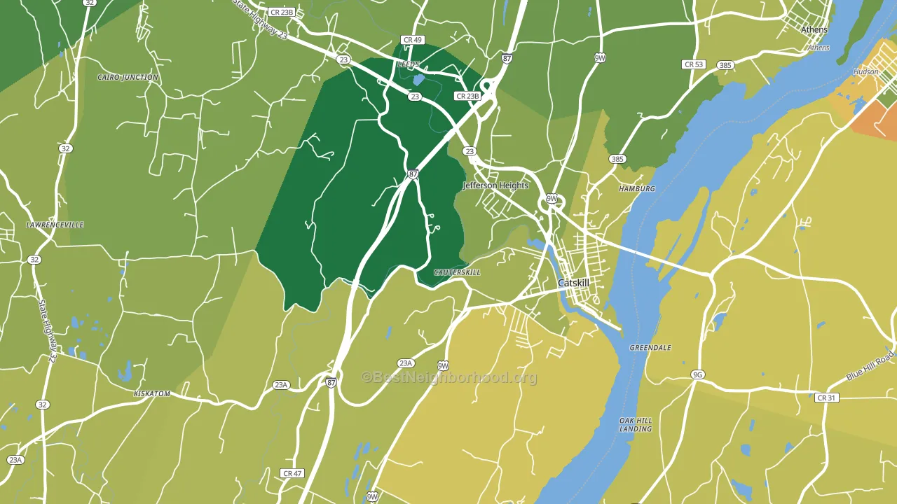 Catskill, NY block-group voter-turnout map