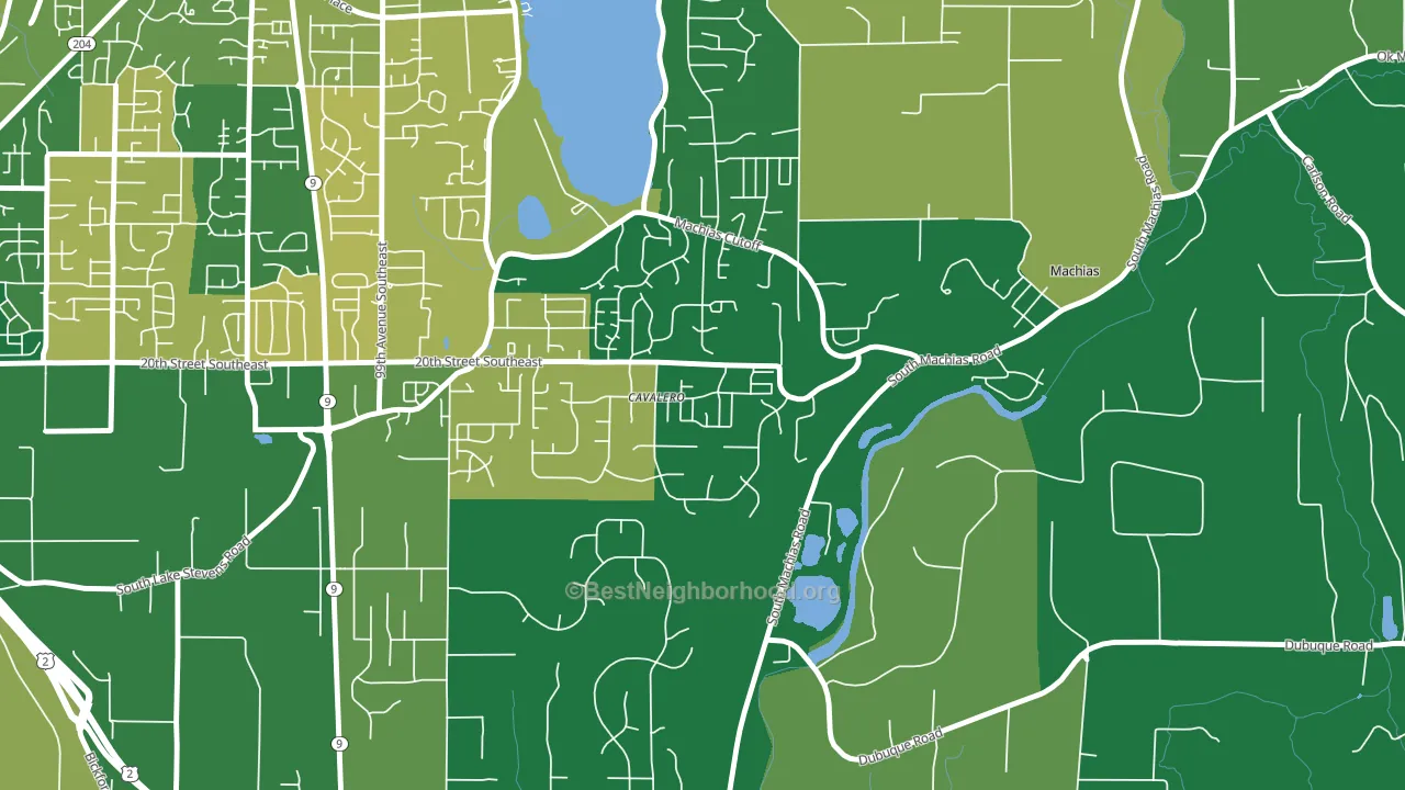 Cavalero, WA block-group voter-turnout map