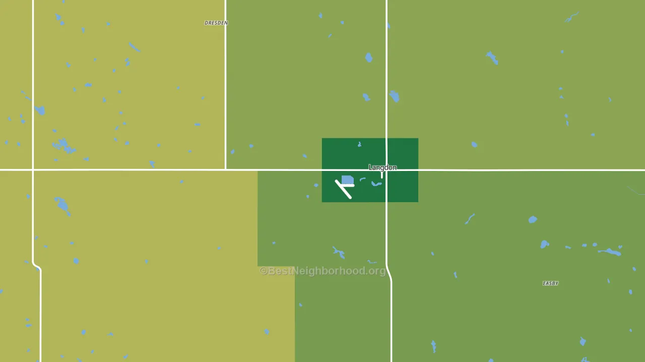 Cavalier County, ND block-group voter-turnout map