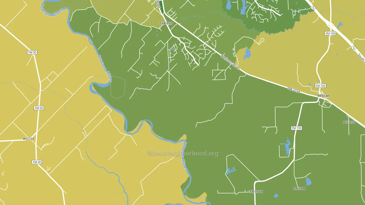 Cawthon, TX block-group voter-turnout map