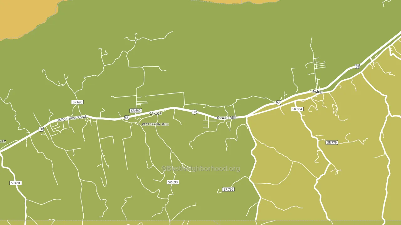 Caylor, VA block-group voter-turnout map