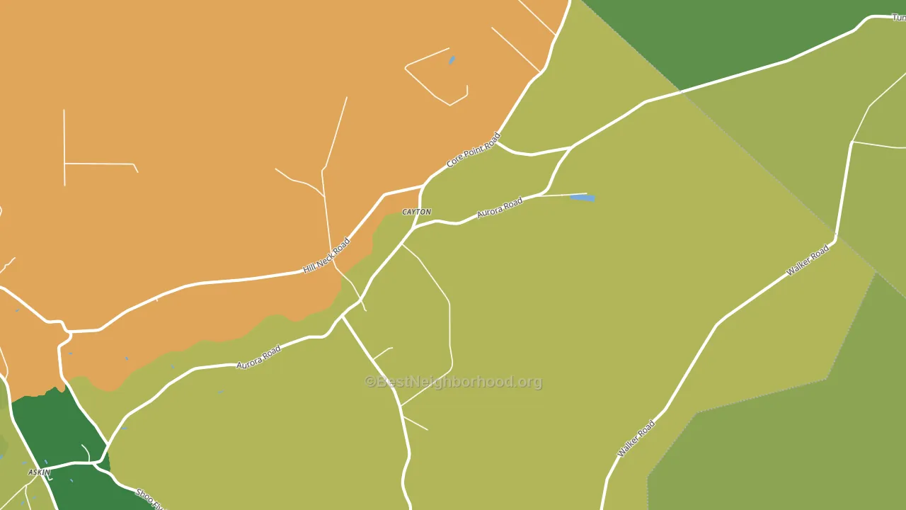 Cayton, NC block-group voter-turnout map