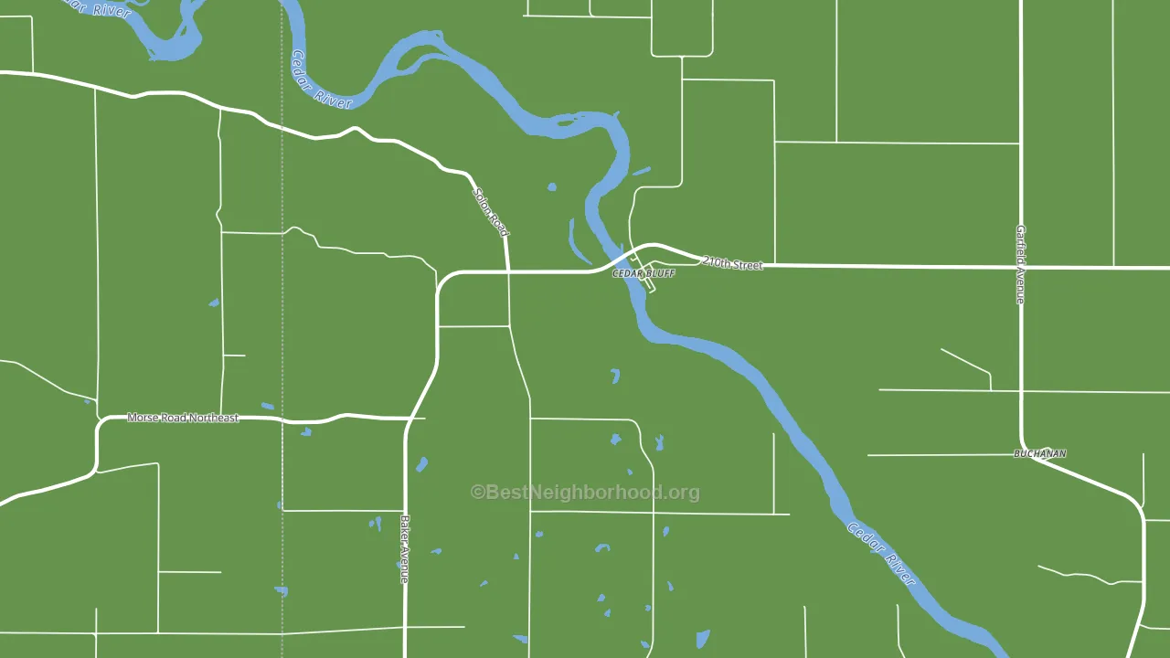Cedar Bluff, IA block-group voter-turnout map