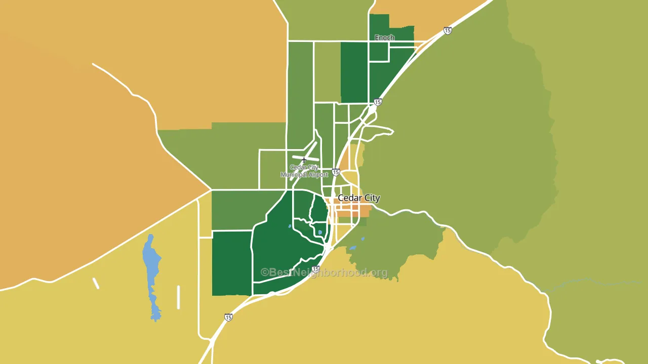 Cedar City, UT block-group voter-turnout map
