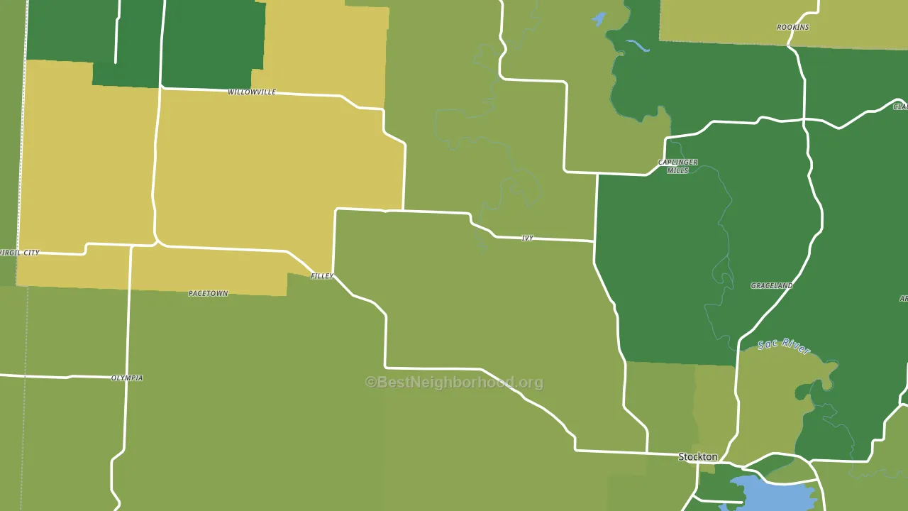 Cedar County, MO block-group voter-turnout map