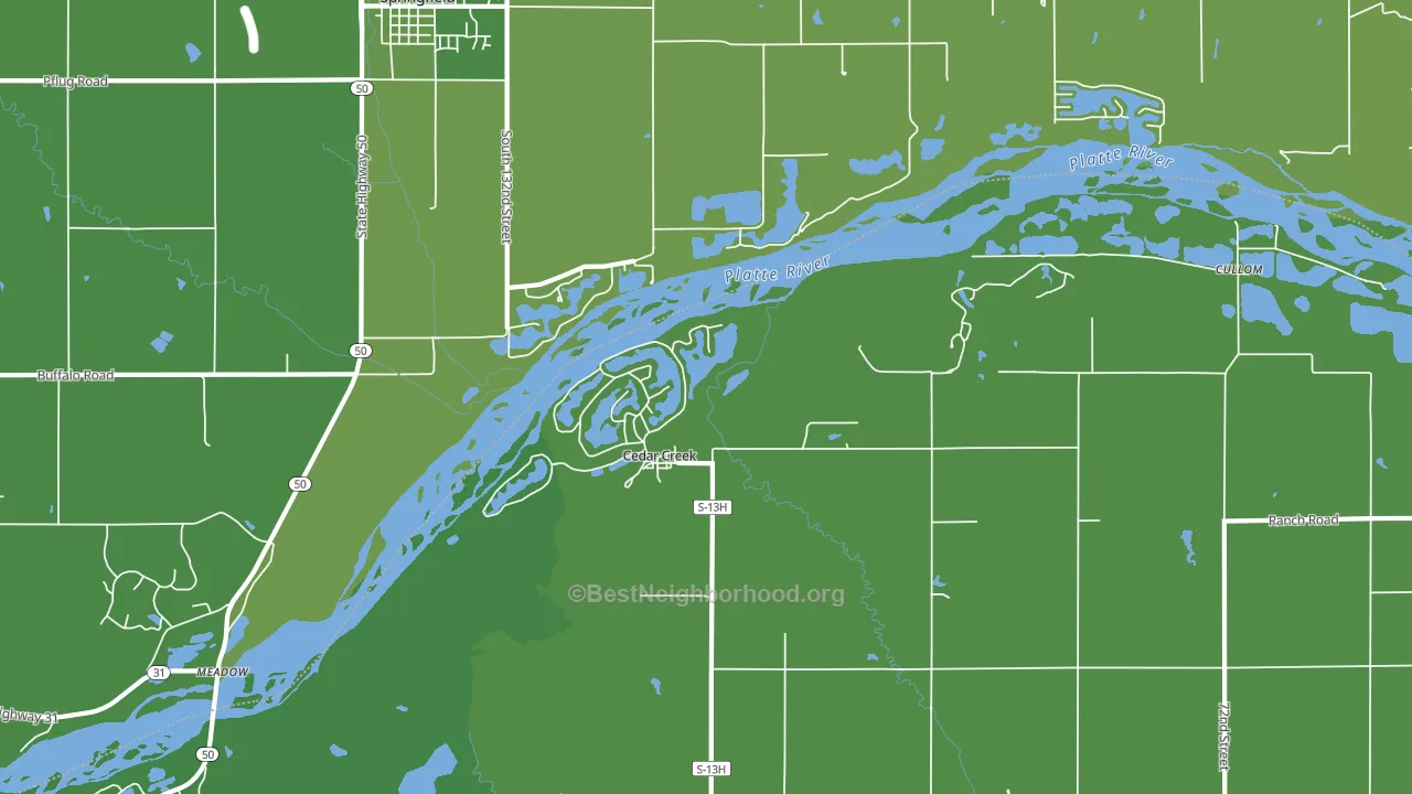 Cedar Creek, NE block-group voter-turnout map