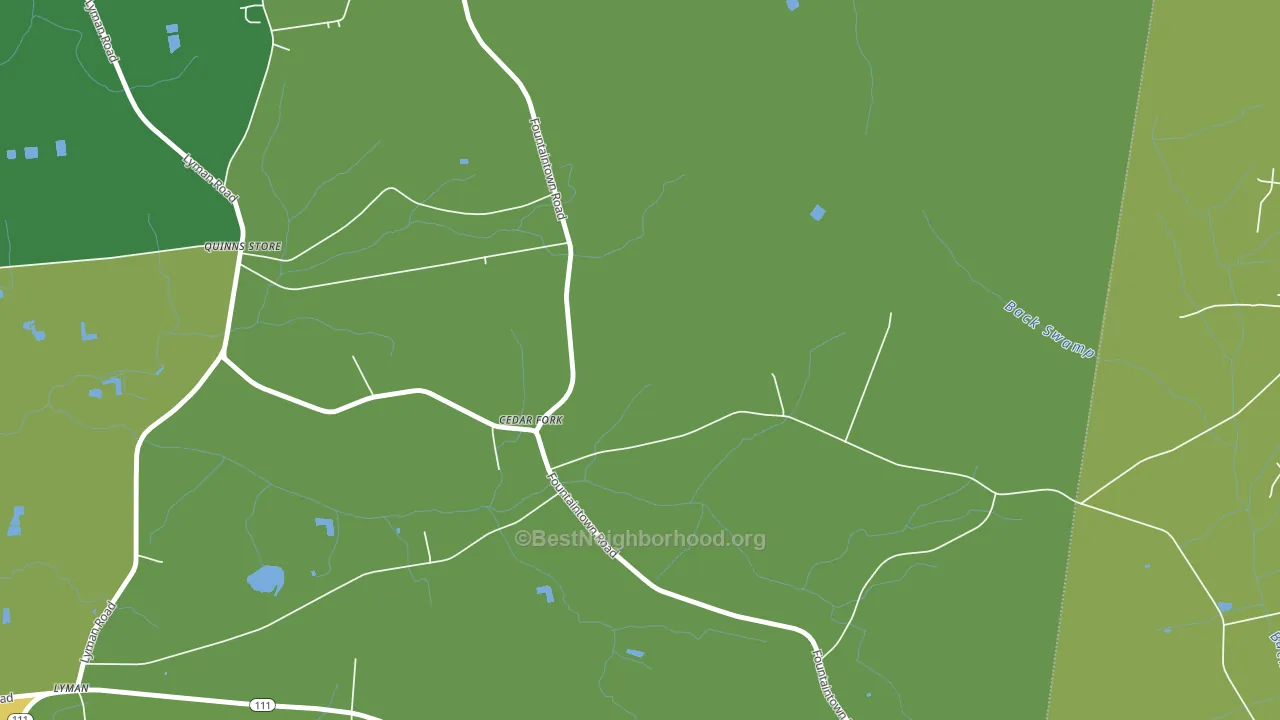 Cedar Fork, NC block-group voter-turnout map