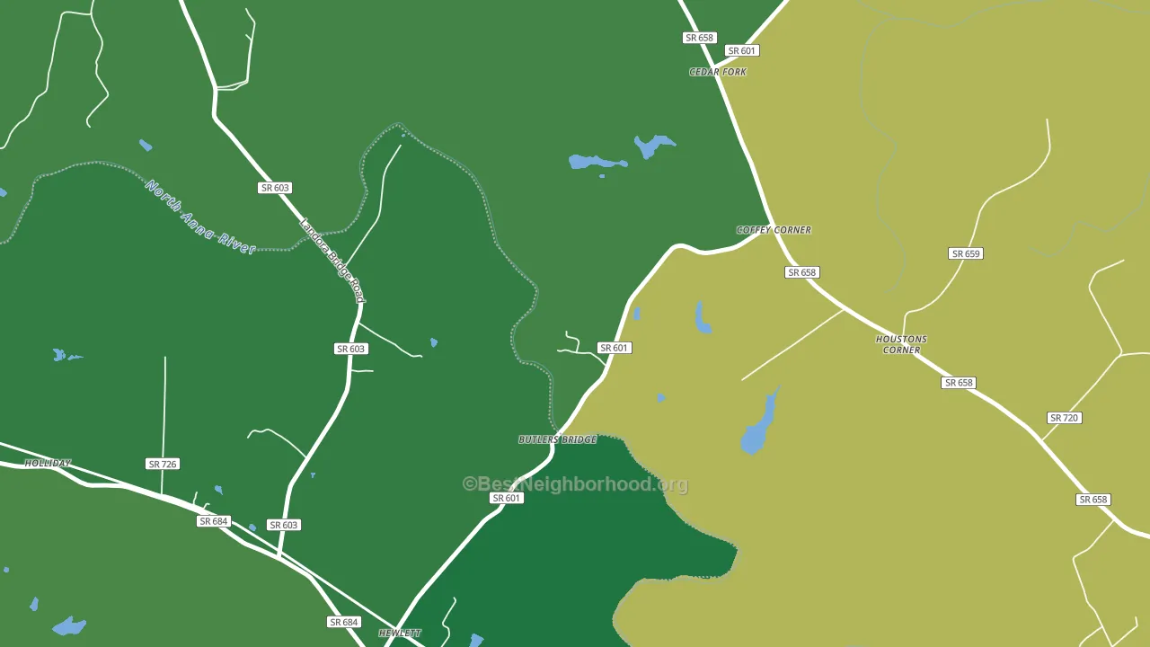 Cedar Fork, VA block-group voter-turnout map