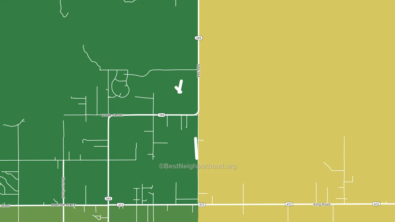 Cedar Grove, NM block-group voter-turnout map