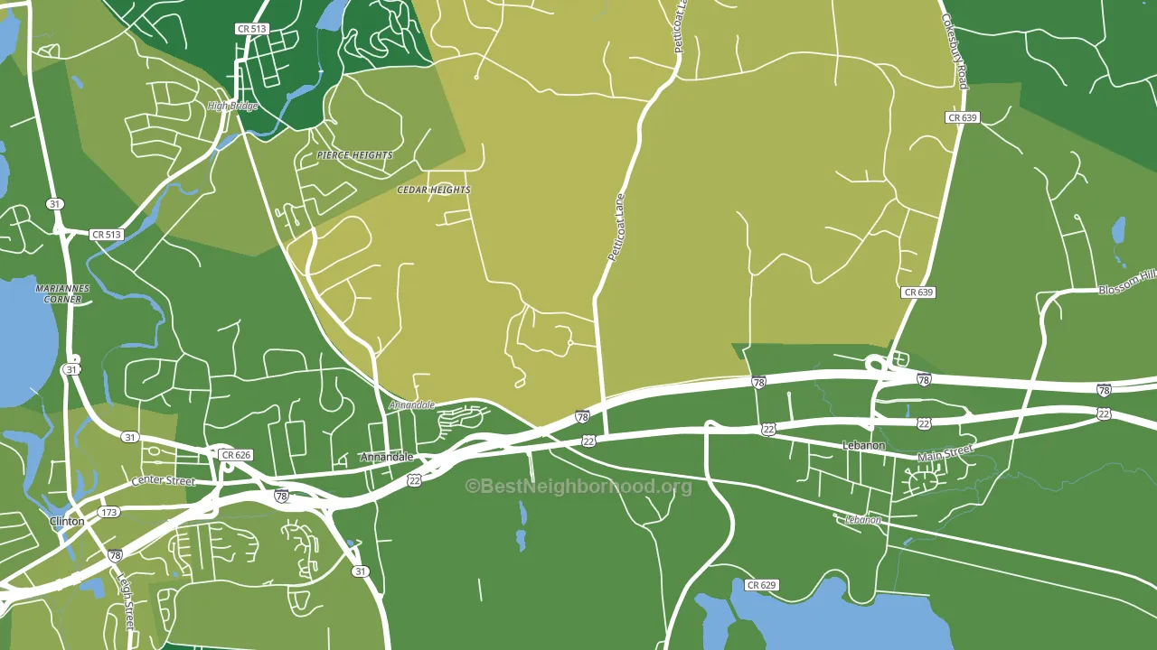 Cedar Heights, NJ block-group voter-turnout map