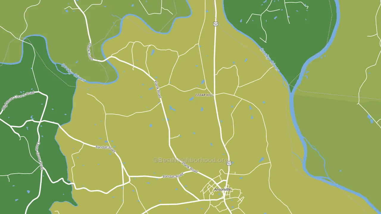 Cedar Hill, NC block-group voter-turnout map