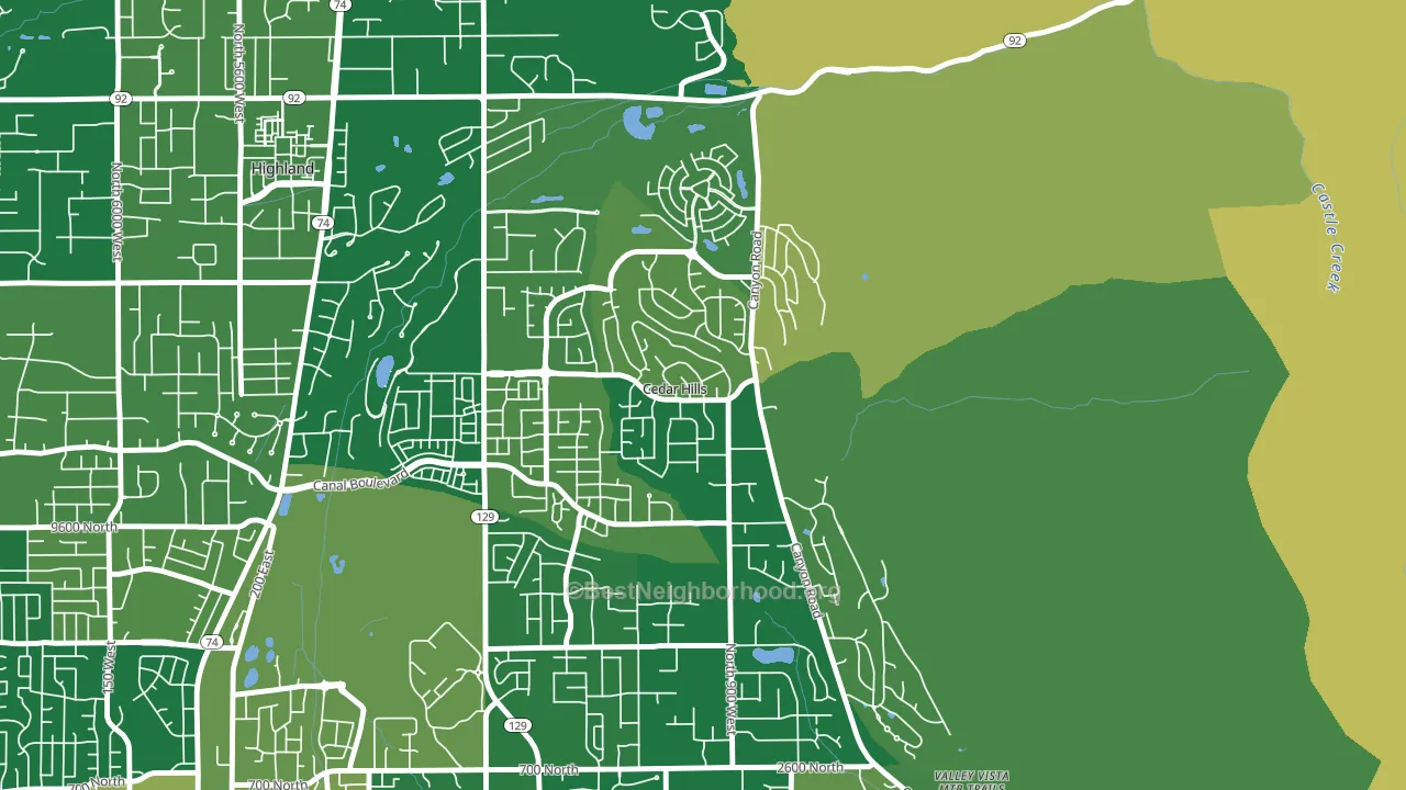 Cedar Hills, UT block-group voter-turnout map