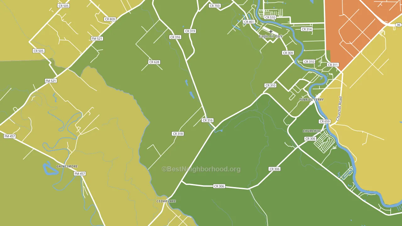 Cedar Lake, TX block-group voter-turnout map