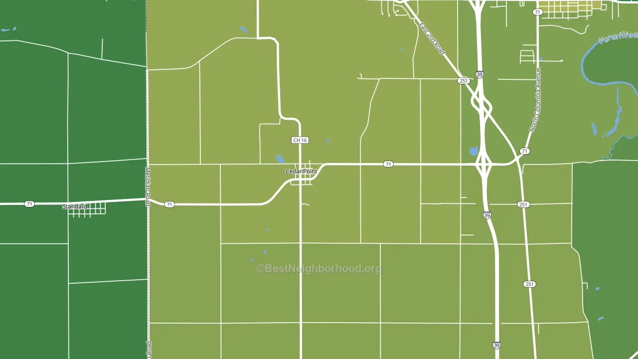 Cedar Point, IL block-group voter-turnout map