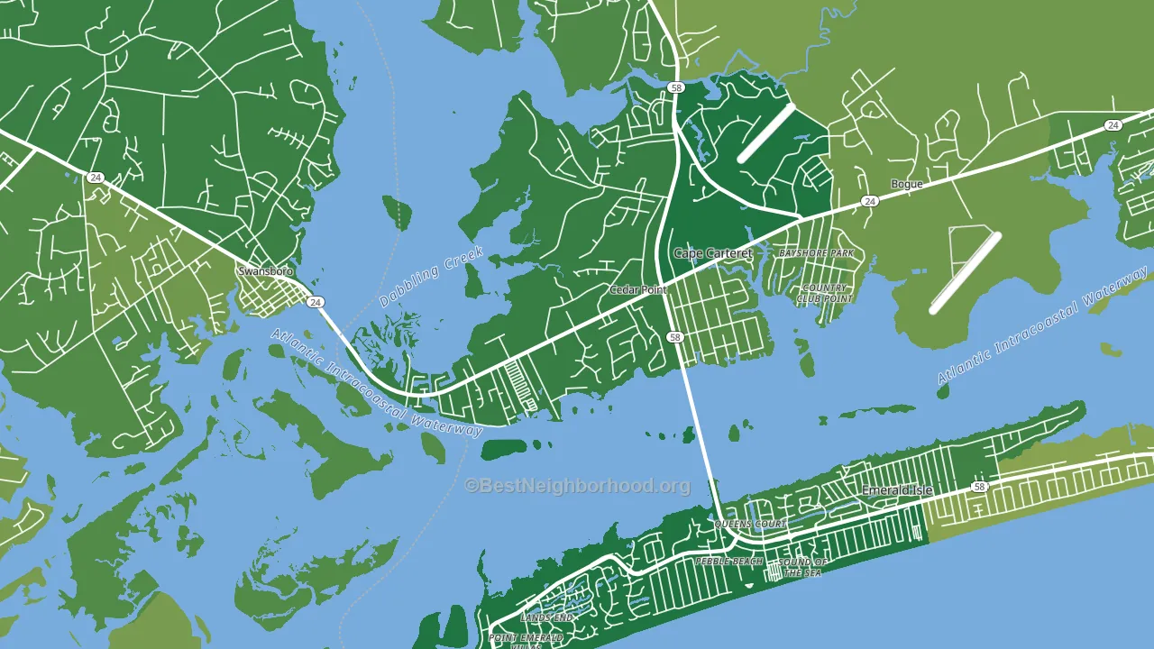 Cedar Point, NC block-group voter-turnout map