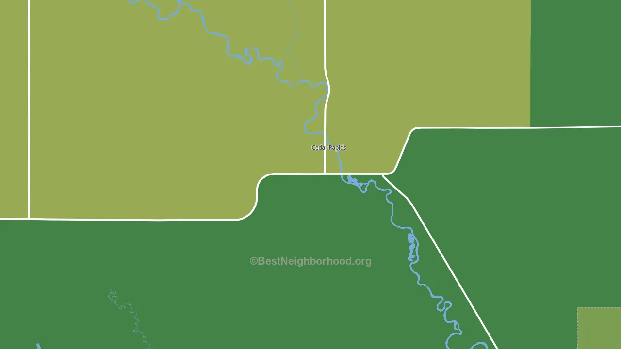 Cedar Rapids, NE block-group voter-turnout map