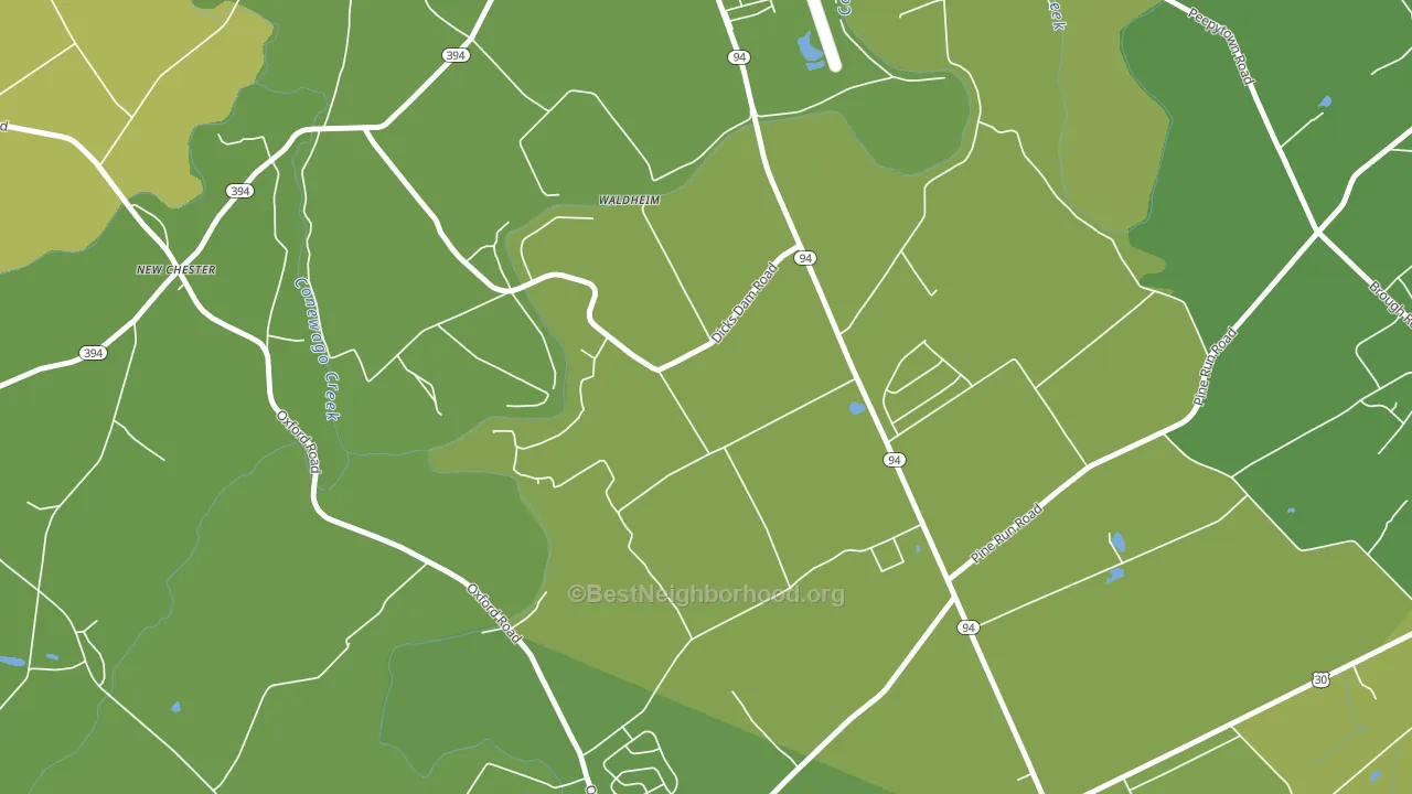 Cedar Ridge, PA block-group voter-turnout map