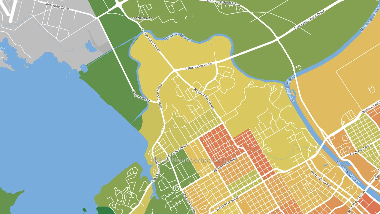 Cedar Ridge, Waco, TX block-group voter-turnout map