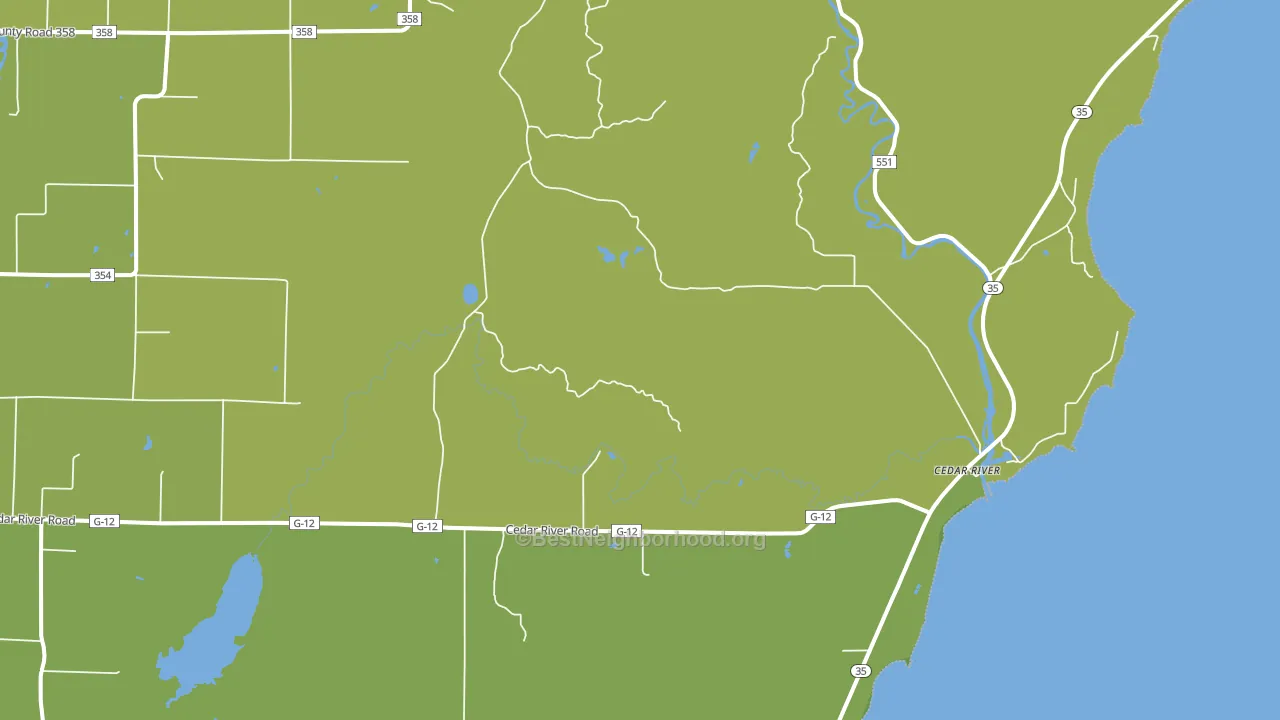 Cedar River, MI block-group voter-turnout map