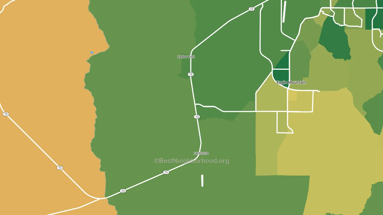 Cedar Valley, UT block-group voter-turnout map