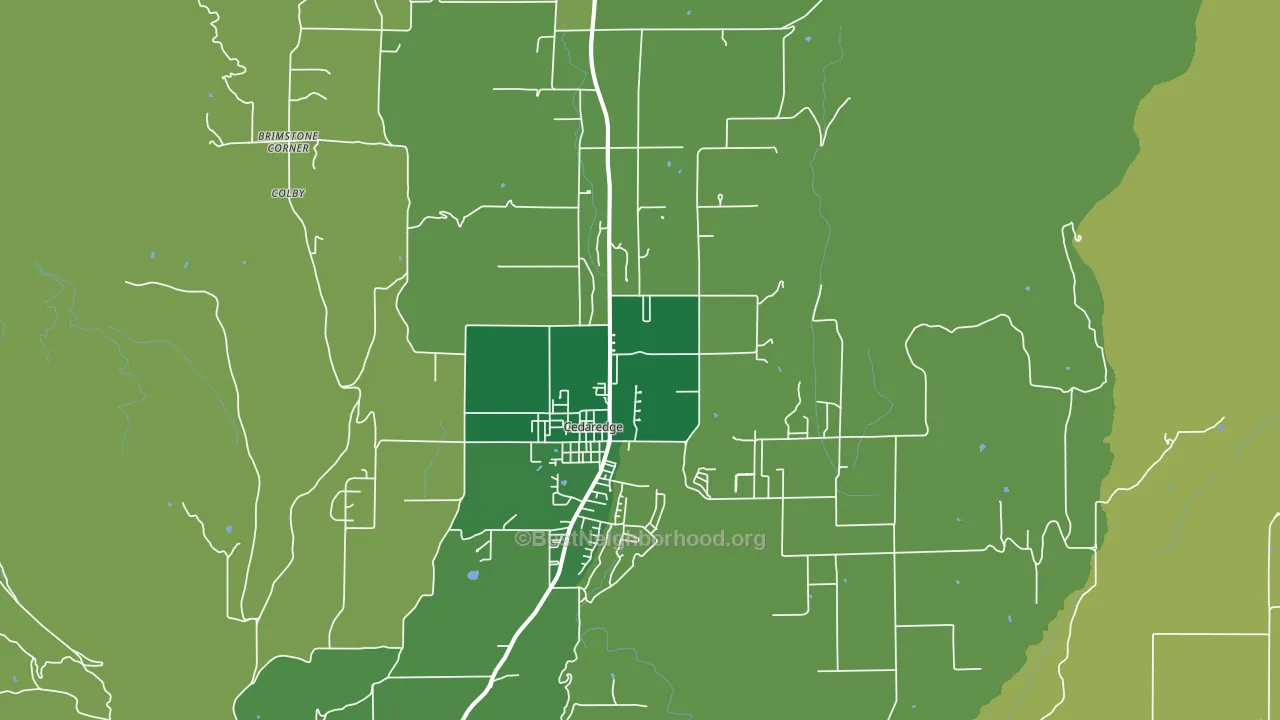 Cedaredge, CO block-group voter-turnout map