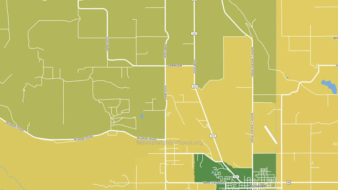 Cedarview, UT block-group voter-turnout map