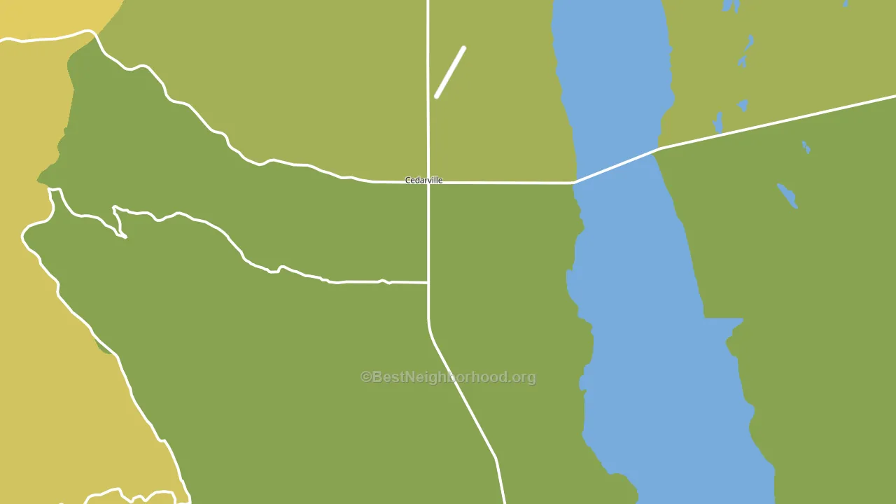 Cedarville, CA block-group voter-turnout map