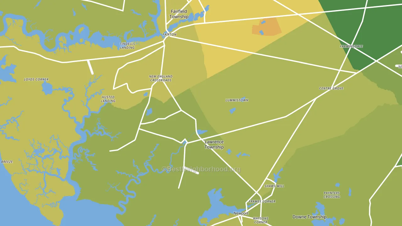 Cedarville, NJ block-group voter-turnout map