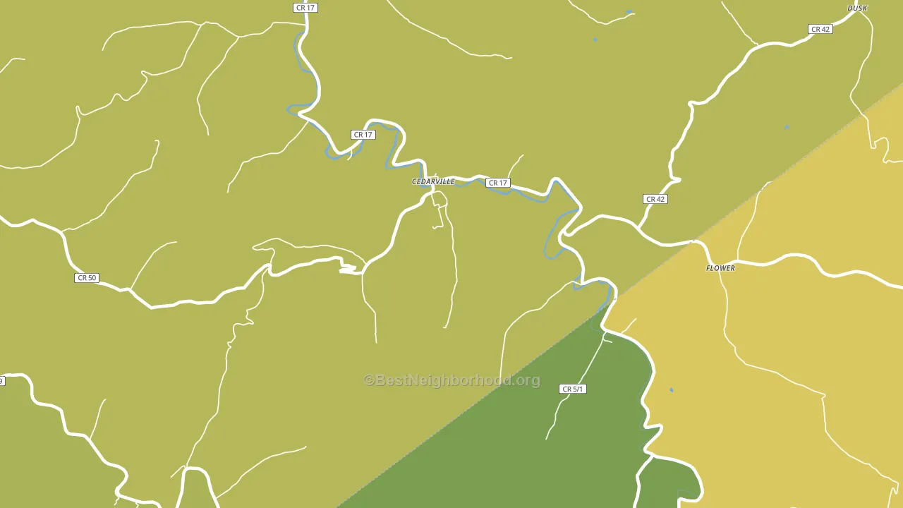 Cedarville, WV block-group voter-turnout map