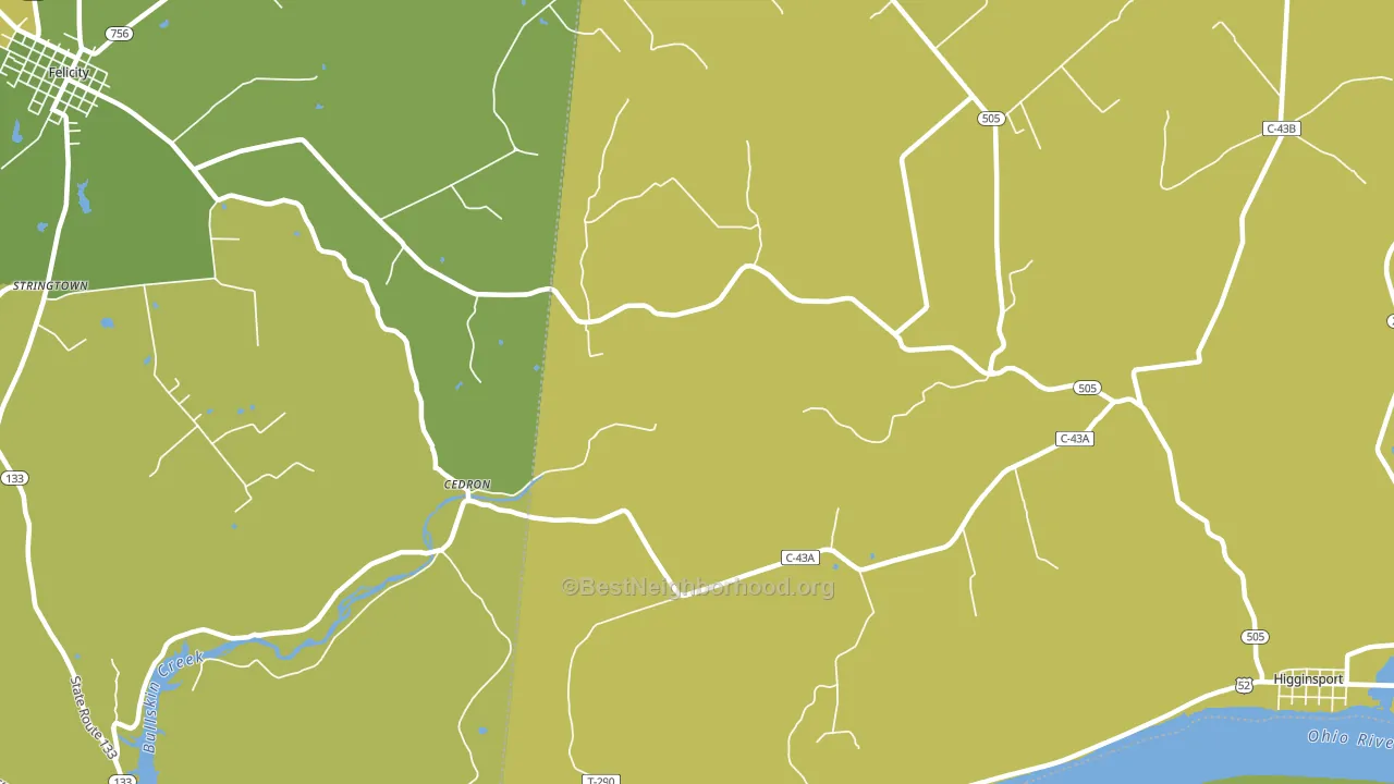Cedron, OH block-group voter-turnout map