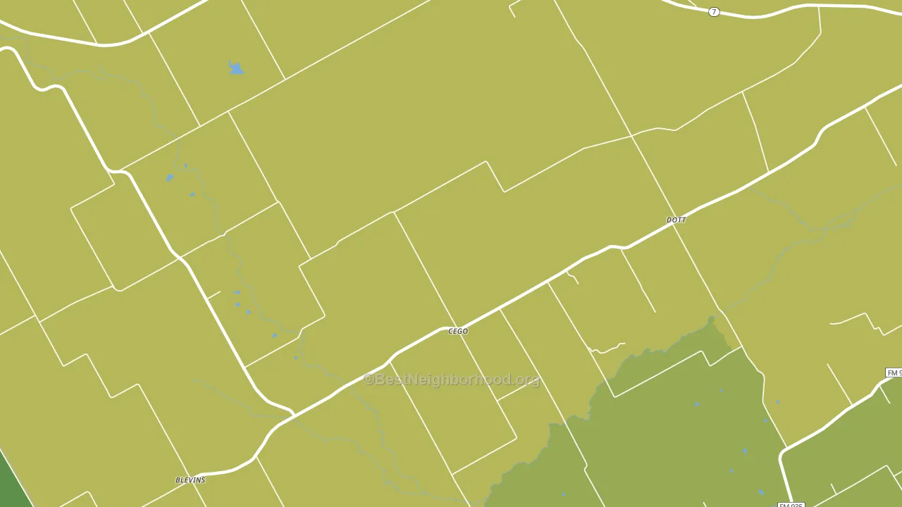 Cego, TX block-group voter-turnout map
