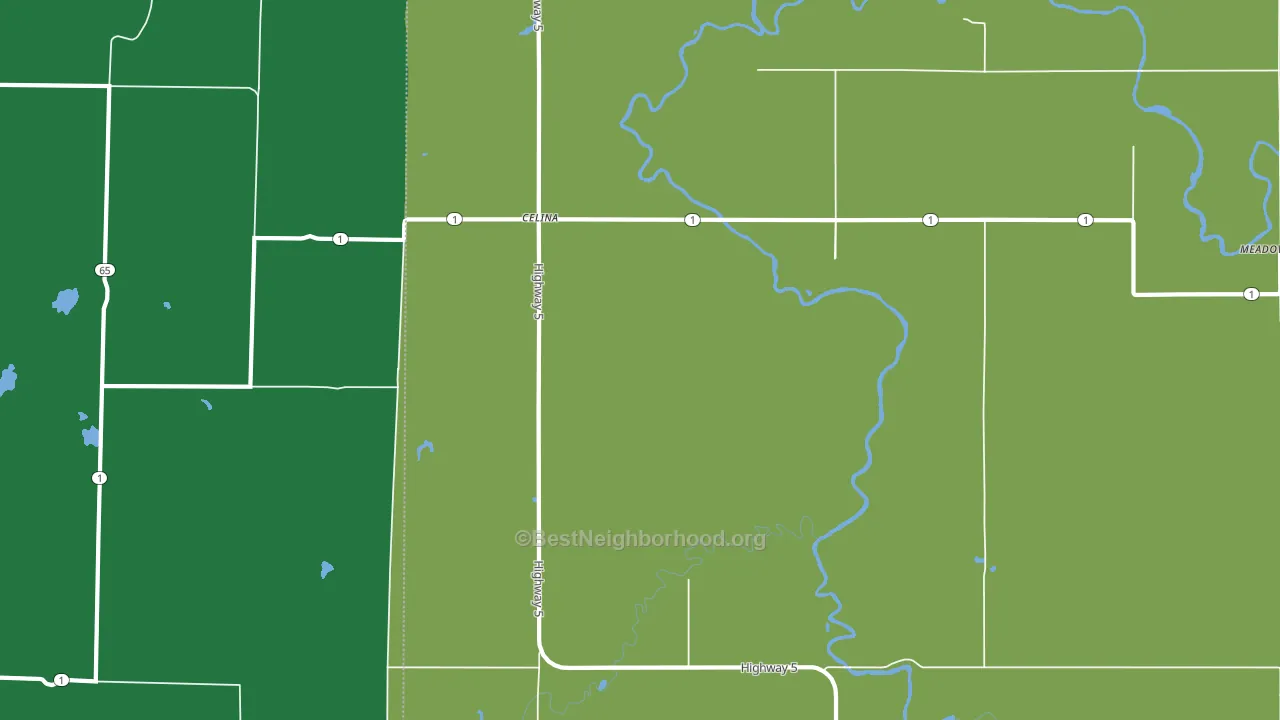 Celina, MN block-group voter-turnout map